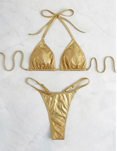 Velvet Bikini Swimwear Set