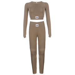 S26651 Women's Casual Color-Blocking Yoga Outfit