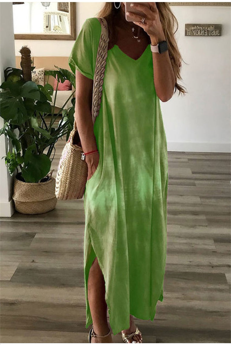 2020 Summer Tie-Dye Dress - Short Sleeve Women's Dress